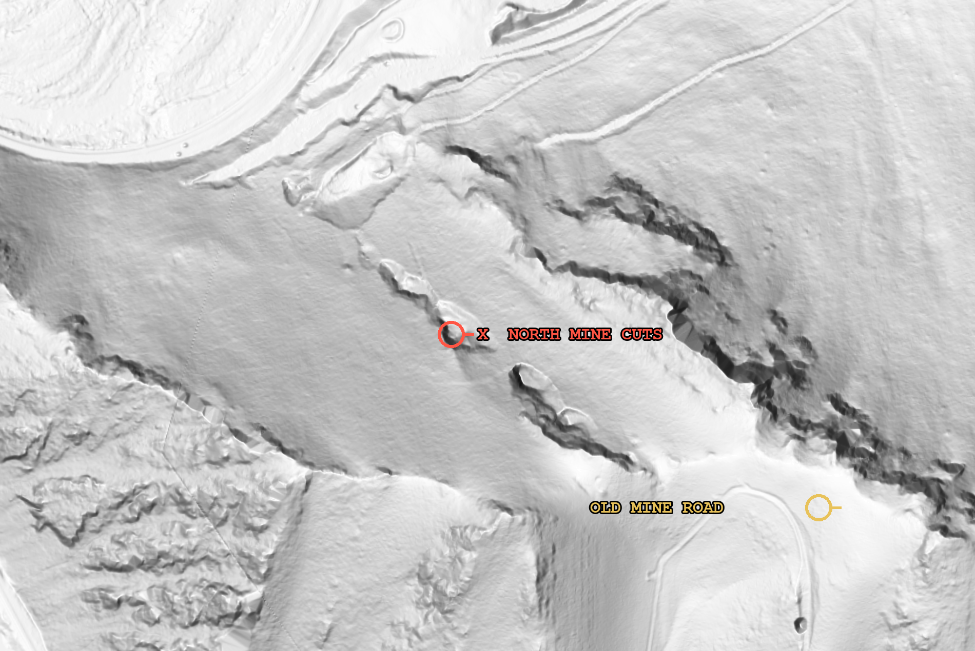 LIDAR: north mine cuts